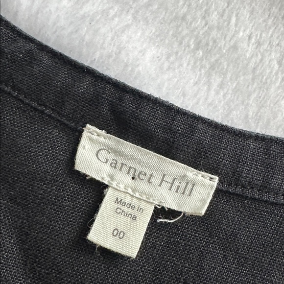 Garnet Hill Womens Breathable Linen Midi Roll Tab Long Sleeve Shirt Dress 00 - Picture 7 of 8